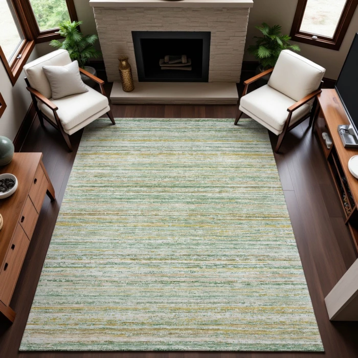 Addison Mayfield Green AMF1239 - 8ft. Round Rug