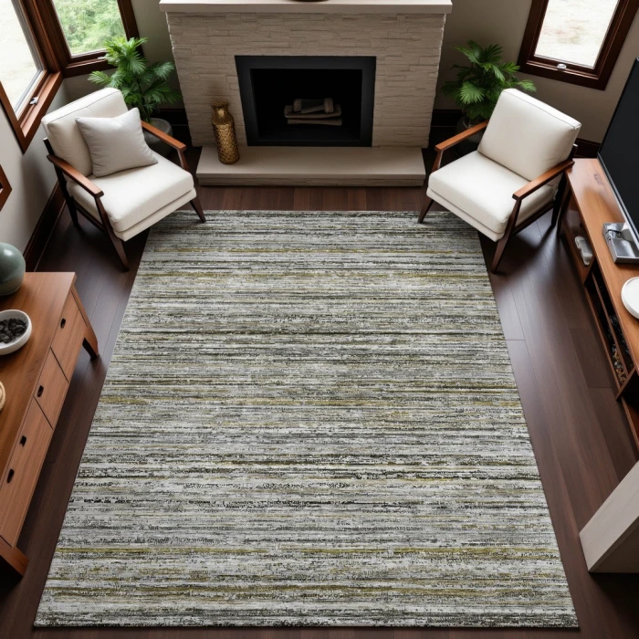 Addison Mayfield Gray AMF1239 - 8ft. Round Rug