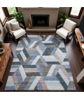 Addison Mayfield Blue AMF1241 - 8ft. Round Rug