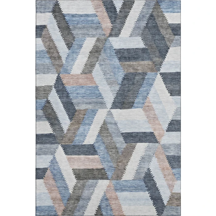 Addison Mayfield Blue AMF1241 - 8ft. Round Rug