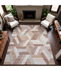 Addison Mayfield Orange AMF1241 - 8ft. Round Rug