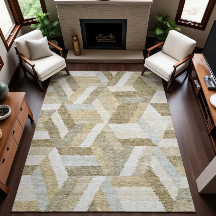 Addison Mayfield Brown AMF1241 - 8ft. Round Rug