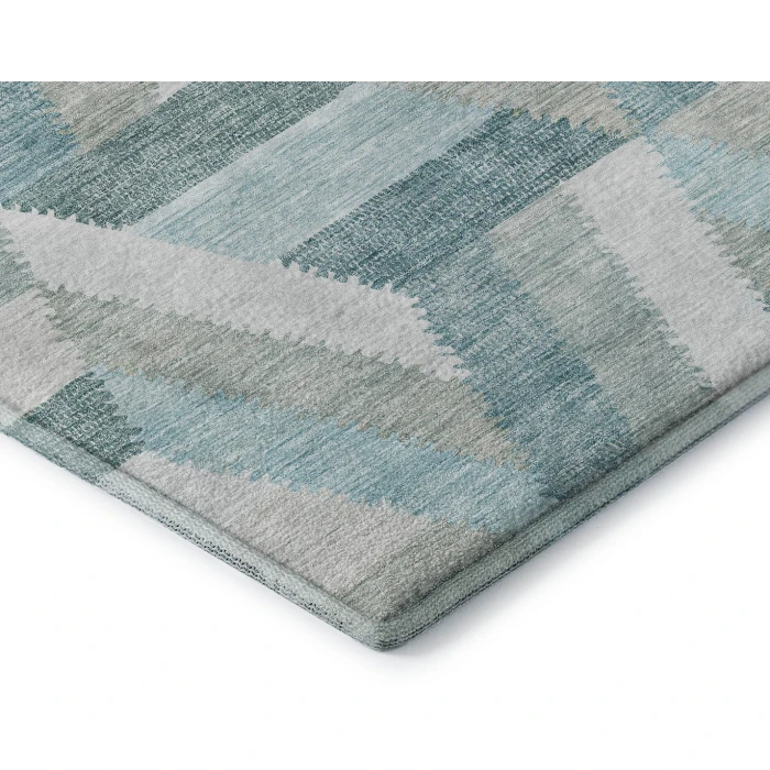 Addison Mayfield Teal AMF1241 - 8ft. Round Rug