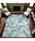 Addison Mayfield Teal AMF1241 - 8ft. Round Rug