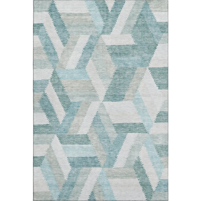 Addison Mayfield Teal AMF1241 - 8ft. Round Rug
