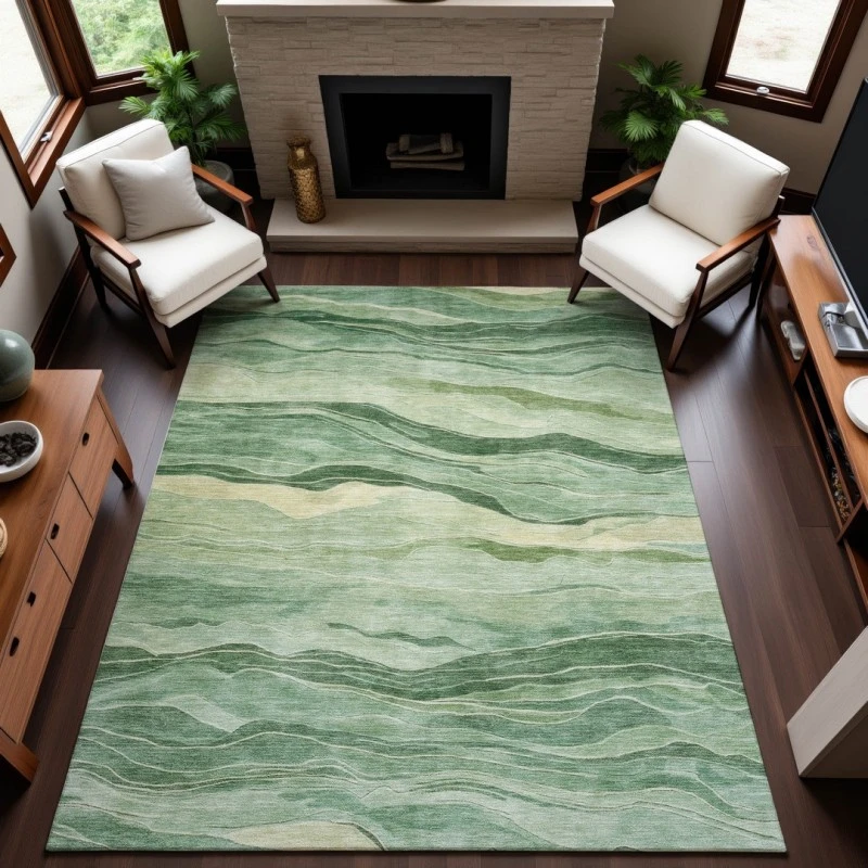 Addison Mayfield Green AMF1246 - 8ft. Round Rug