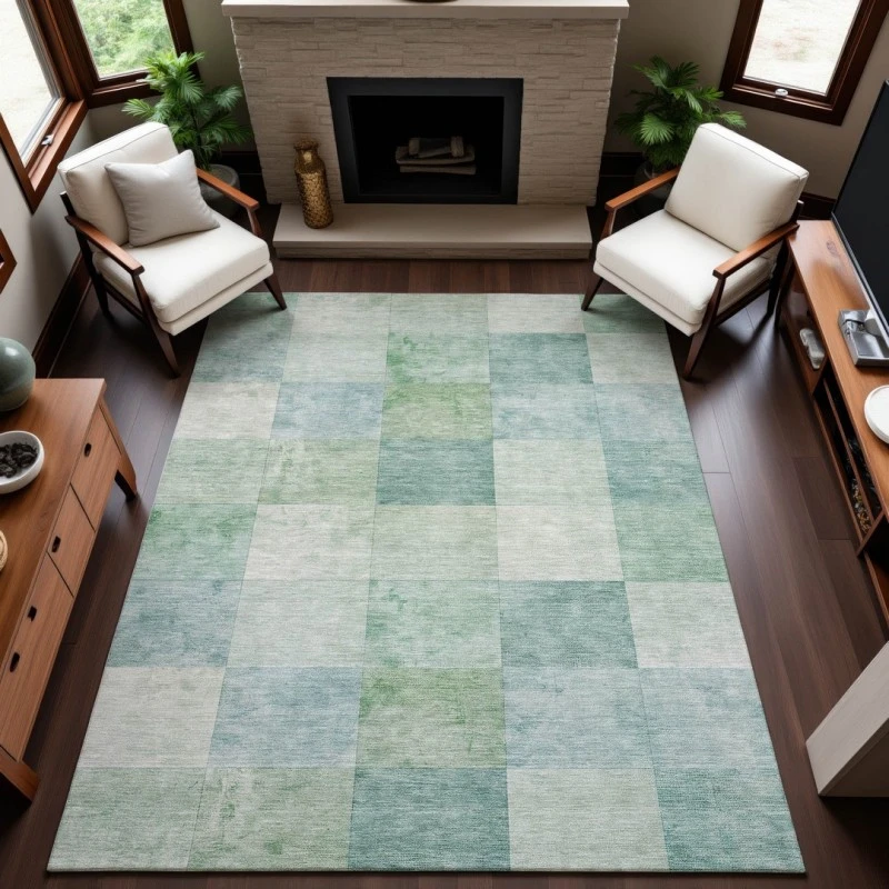 Addison Mayfield Blue AMF1255 - 8ft. Round Rug