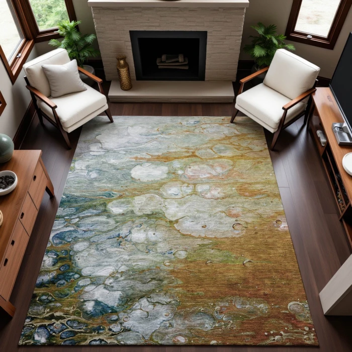 Addison Mayfield Orange AMF1278 9ft. x 12ft. Rect. Rug