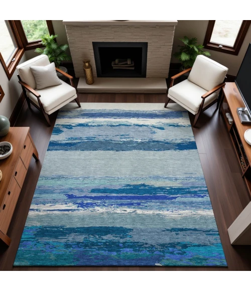 Addison Mayfield Blue AMF1280 9ft. x 12ft. Rect. Rug