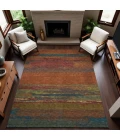 Addison Mayfield Orange AMF1280 9ft. x 12ft. Rect. Rug