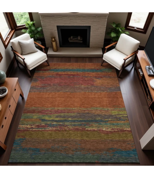 Addison Mayfield Orange AMF1280 9ft. x 12ft. Rect. Rug