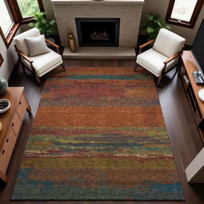 Addison Mayfield Orange AMF1280 5ft. x 7ft. 6in. Rect. Rug