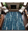 Addison Mayfield Blue AMF1301 - 8ft. Round Rug