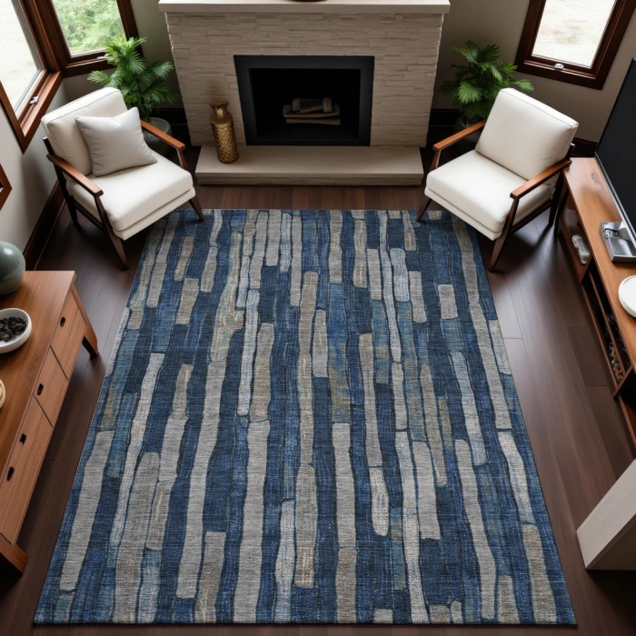 Addison Mayfield Blue AMF1301 2ft. 3in. x 7ft. 6in. Rect. Rug