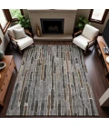 Addison Mayfield Gray AMF1301 - 8ft. Round Rug