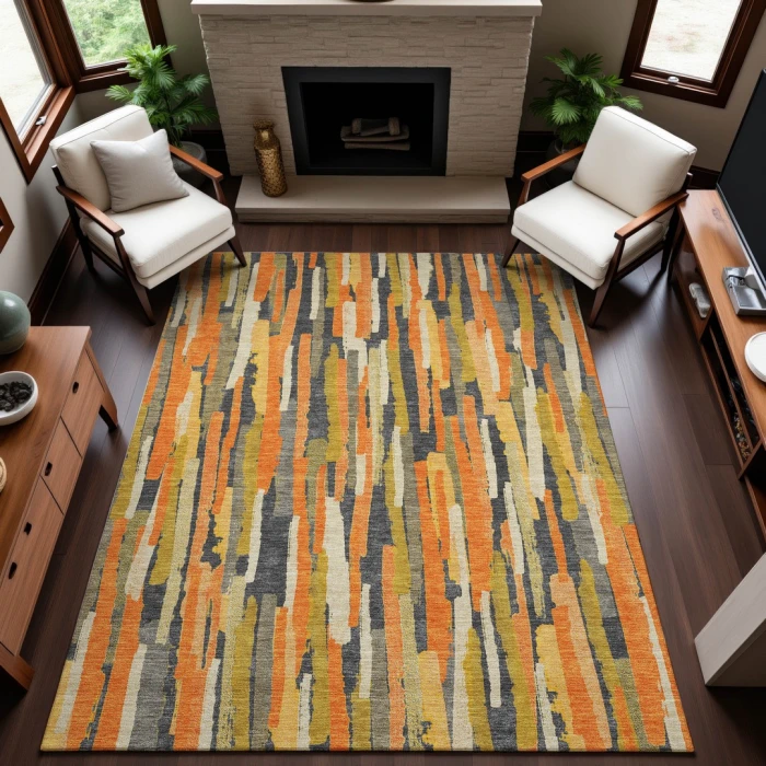 Addison Mayfield Orange AMF1314 9ft. x 12ft. Rect. Rug