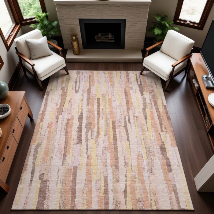 Addison Mayfield Pink AMF1314 - 8ft. Round Rug