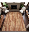 Addison Mayfield Orange AMF1314 - 8ft. Round Rug