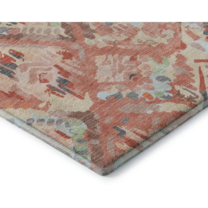 Addison Mayfield Orange AMF1326 - 8ft. Round Rug