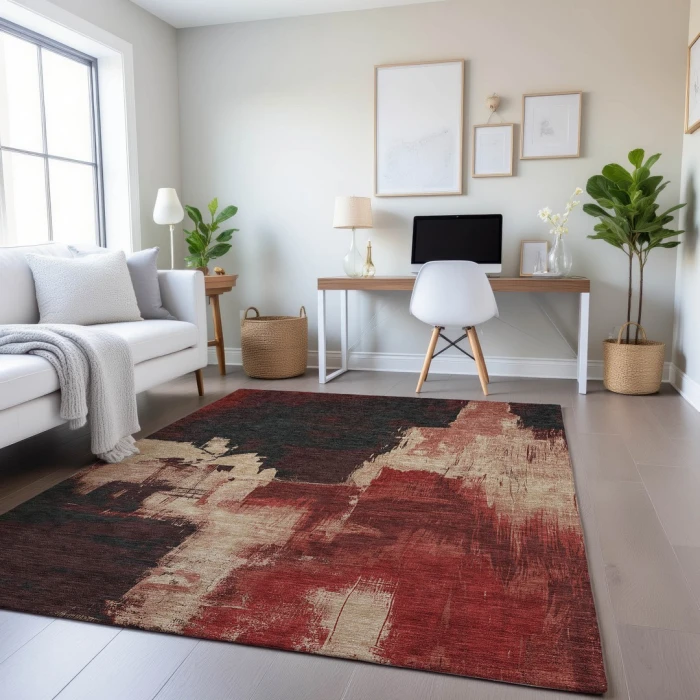 Addison Mayfield Red AMF1332 - 8ft. Round Rug