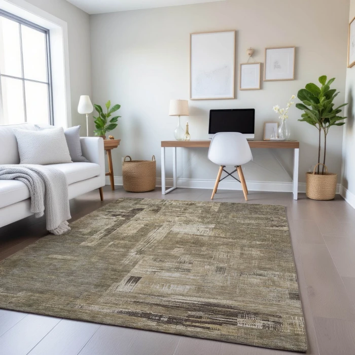 Addison Mayfield Brown AMF1338 - 8ft. Round Rug