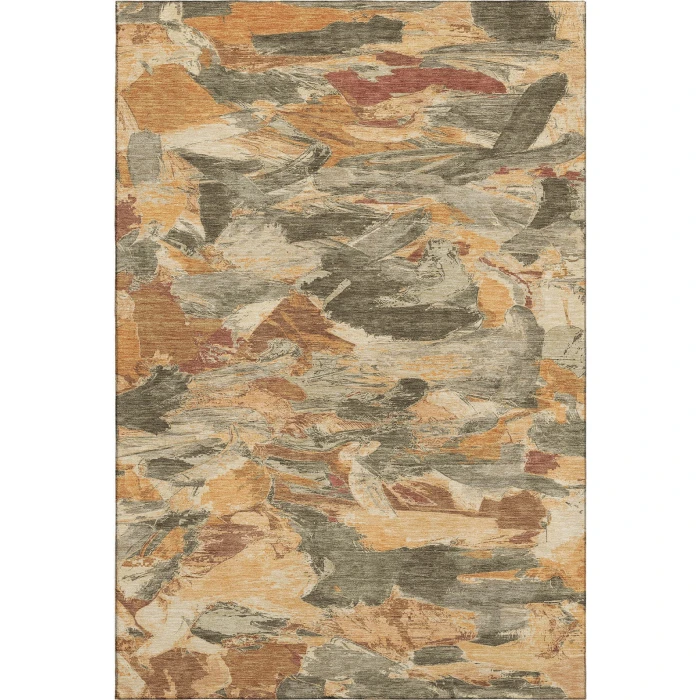 Addison Mayfield Orange AMF1344 - 8ft. Round Rug