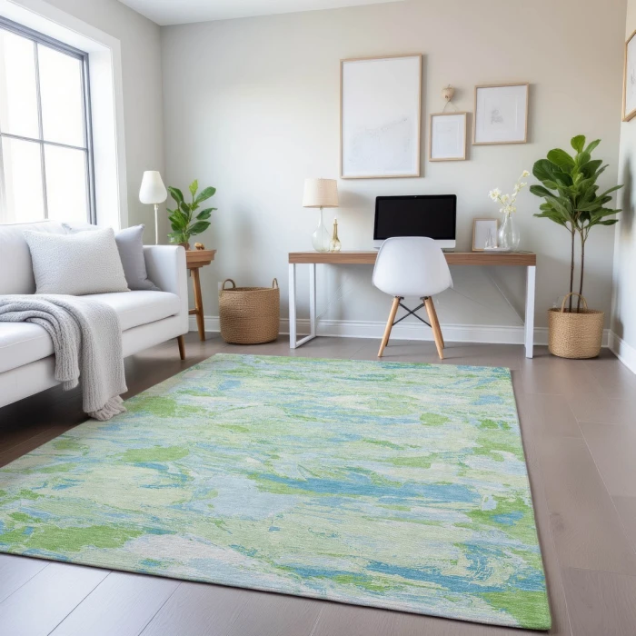 Addison Mayfield Green AMF1344 - 8ft. Round Rug