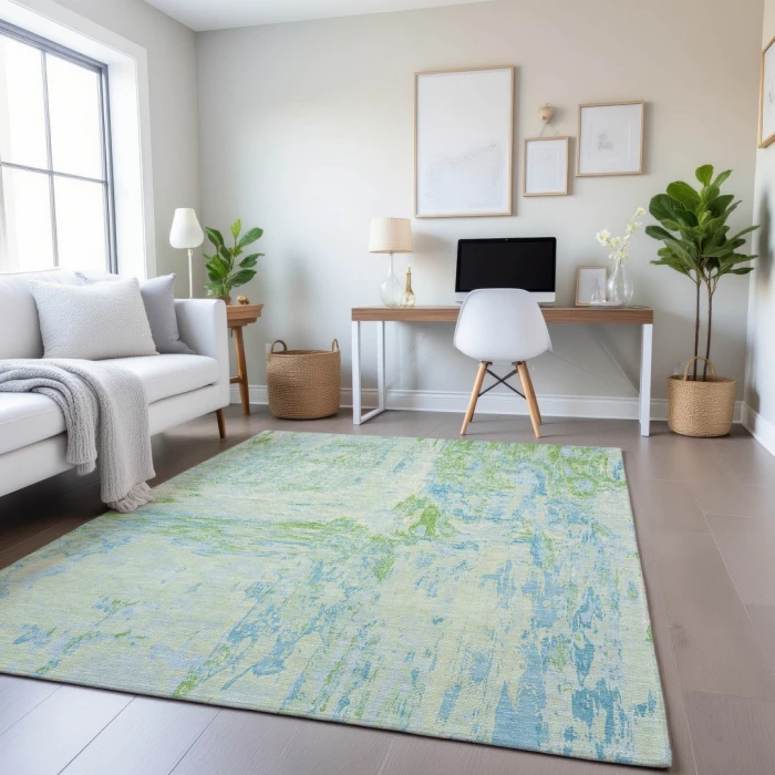Addison Mayfield Green AMF1350 - 8ft. Round Rug
