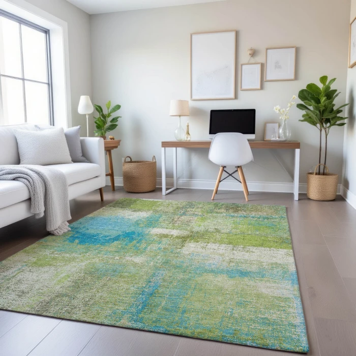 Addison Mayfield Green AMF1354 - 8ft. Round Rug
