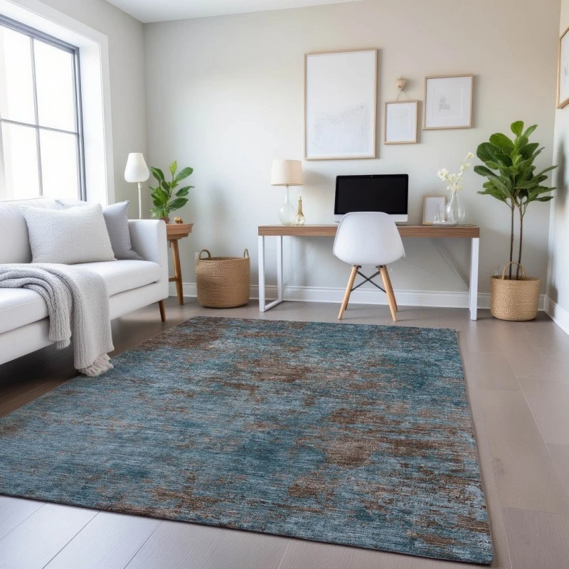 Addison Mayfield Teal AMF1359 5ft. x 7ft. 6in. Rect. Rug