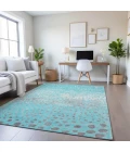 Addison Mayfield Teal AMF1366 - 8ft. Round Rug