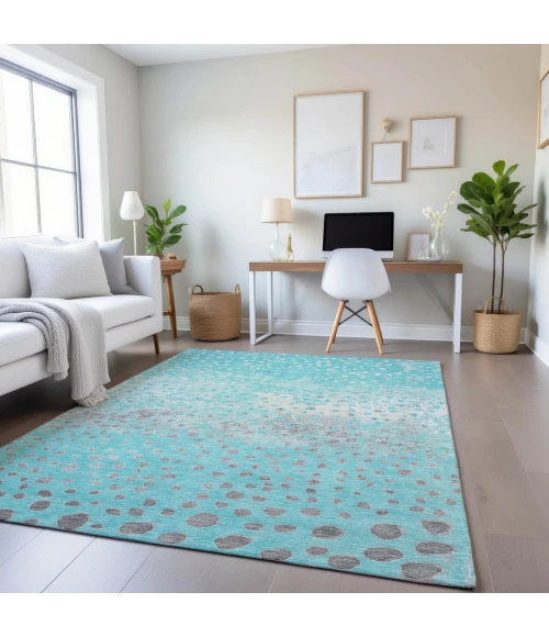 Addison Mayfield Teal AMF1366 - 8ft. Round Rug