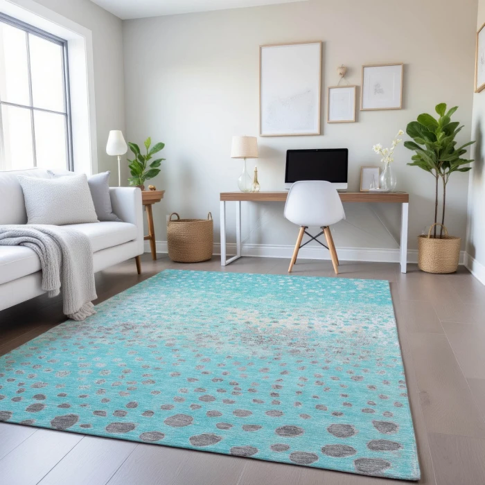 Addison Mayfield Teal AMF1366 9ft. x 12ft. Rect. Rug