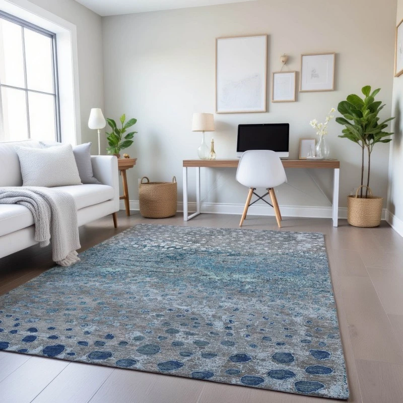 Addison Mayfield Gray AMF1366 - 8ft. Round Rug