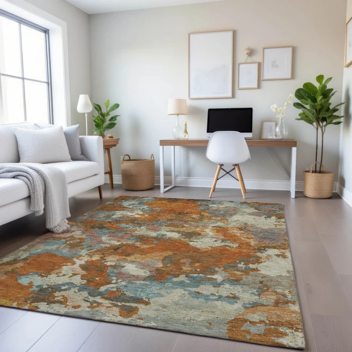 Addison Mayfield Orange AMF1381 5ft. x 7ft. 6in. Rect. Rug