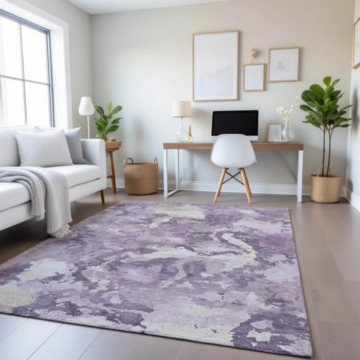 Addison Mayfield Purple AMF1381 - 8ft. Round Rug