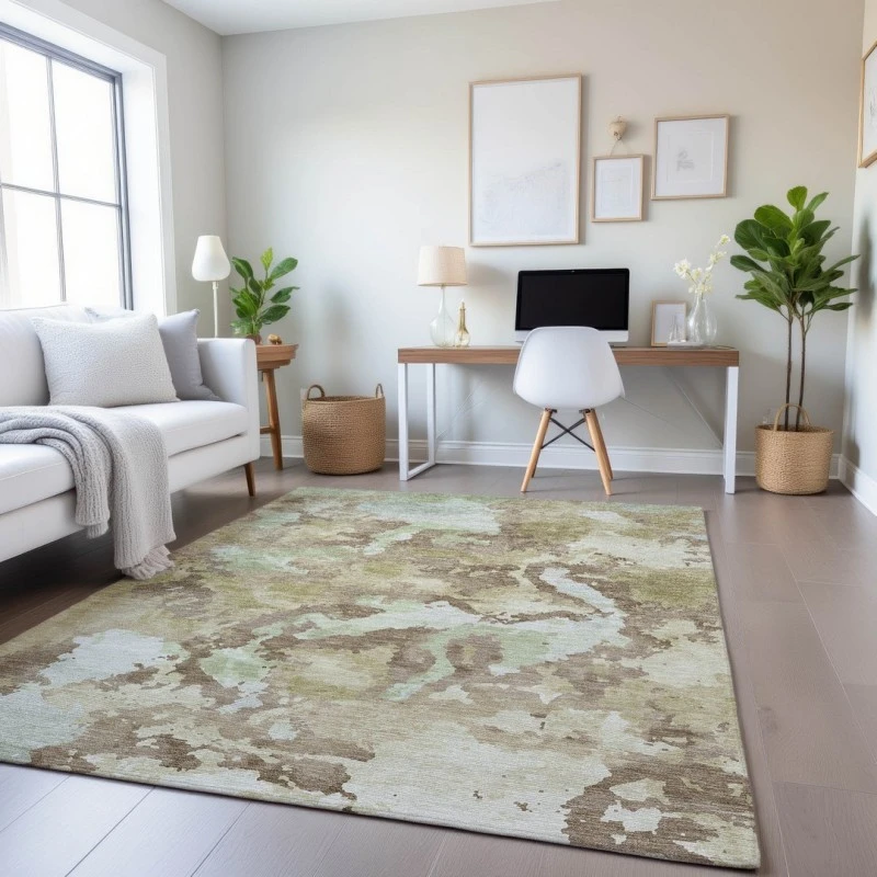 Addison Mayfield Brown AMF1382 - 8ft. Round Rug