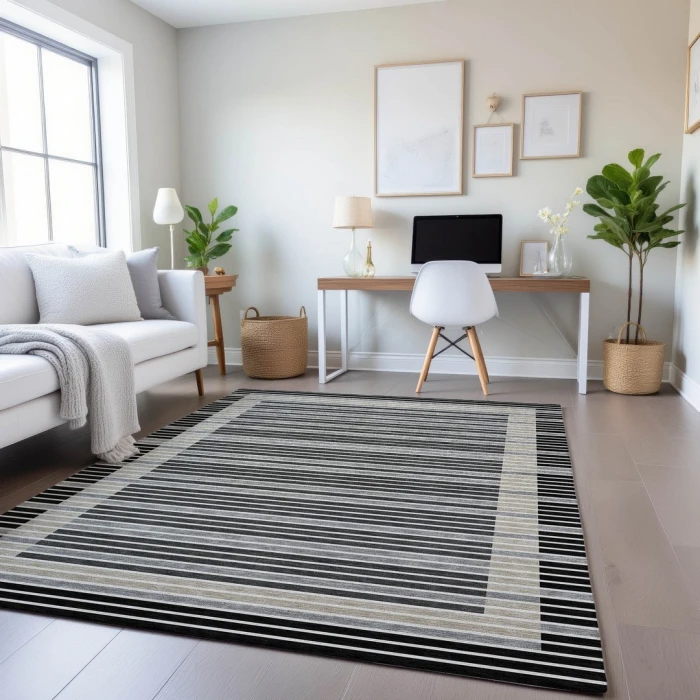 Addison Mayfield Black AMF1398 9ft. x 12ft. Rect. Rug