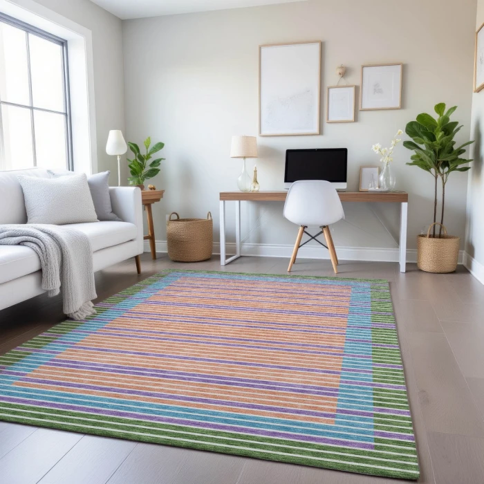 Addison Mayfield Green AMF1398 - 8ft. Round Rug