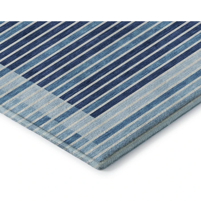 Addison Mayfield Blue AMF1398 - 8ft. Round Rug