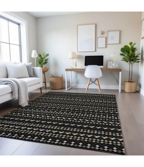Addison Mayfield Black AMF1408 - 8ft. Round Rug