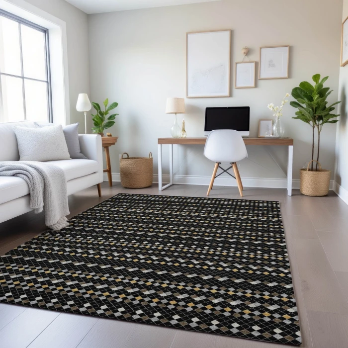 Addison Mayfield Black AMF1408 9ft. x 12ft. Rect. Rug