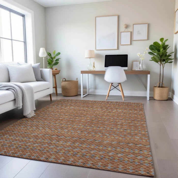 Addison Mayfield Orange AMF1408 5ft. x 7ft. 6in. Rect. Rug