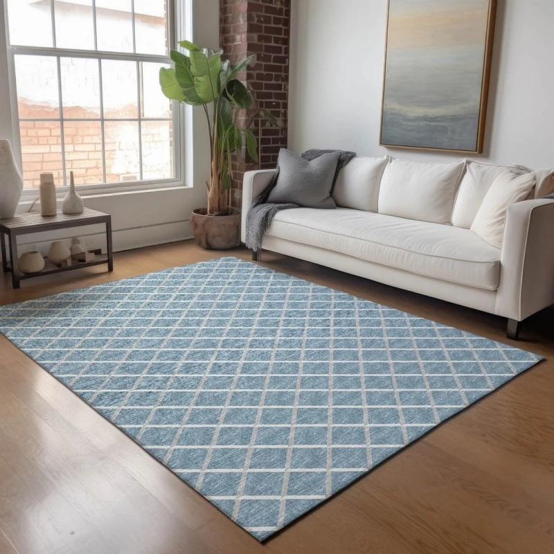 Addison Mayfield Blue AMF140 - 8ft. Round Rug