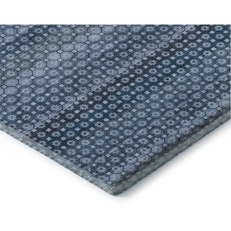 Addison Mayfield Blue AMF1419 - 8ft. Round Rug