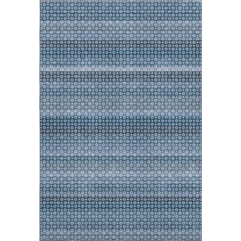 Addison Mayfield Blue AMF1419 - 8ft. Round Rug