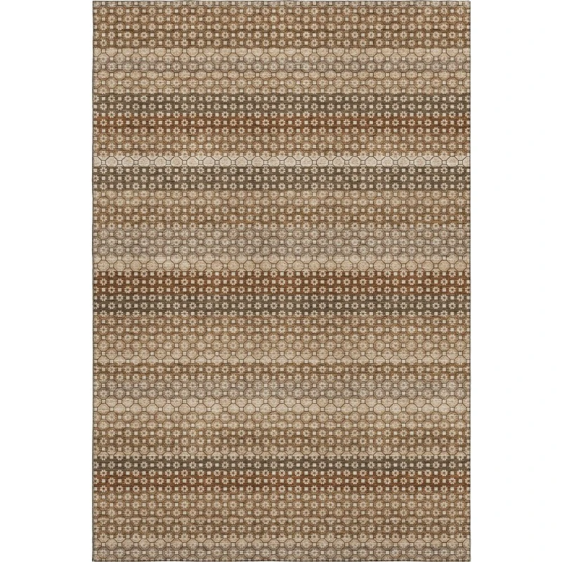 Addison Mayfield Brown AMF1419 - 8ft. Round Rug