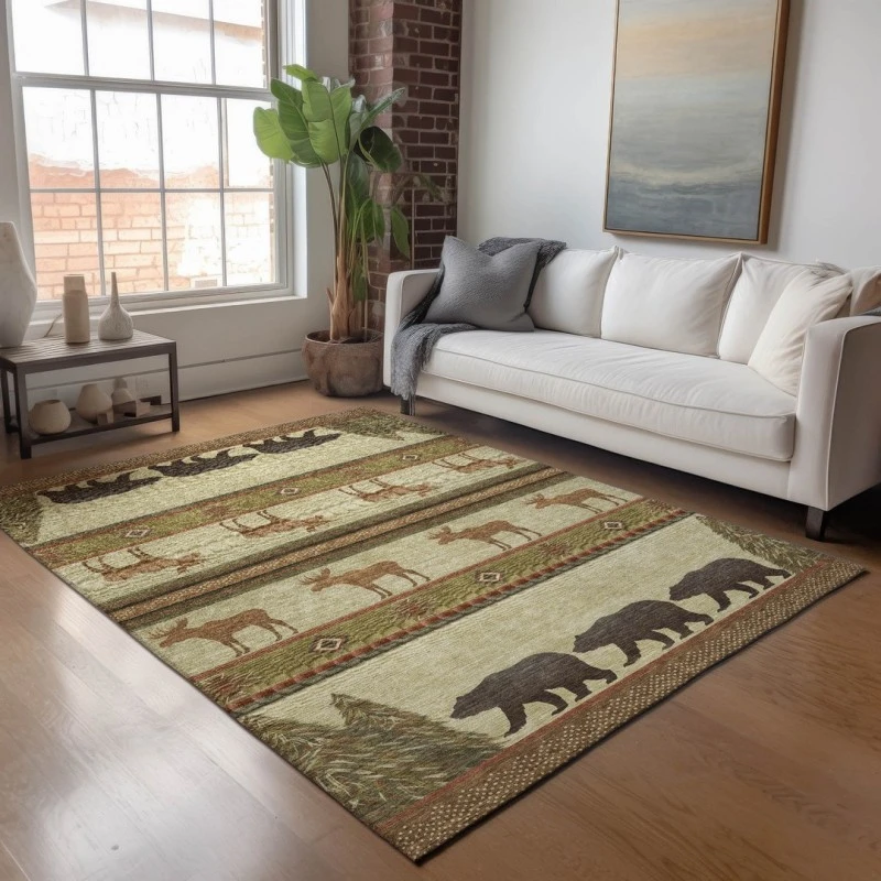 Addison Mayfield Beige AMF141 - 8ft. Round Rug
