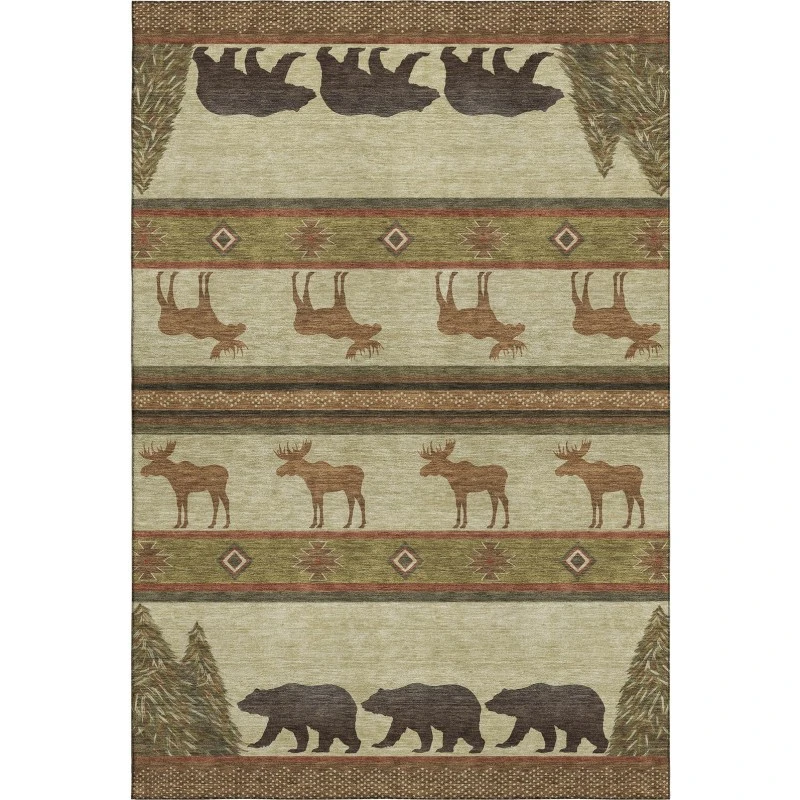 Addison Mayfield Beige AMF141 - 8ft. Round Rug