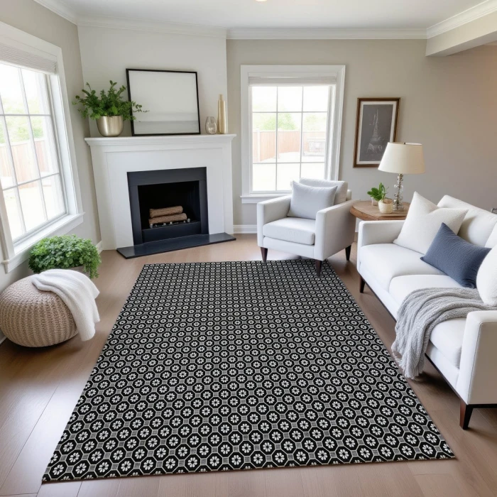 Addison Mayfield Black AMF1428 2ft. 3in. x 7ft. 6in. Rect. Rug